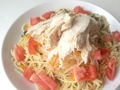 20170712冷製パスタ（蒸し鶏大葉大根人参トマト）.jpg